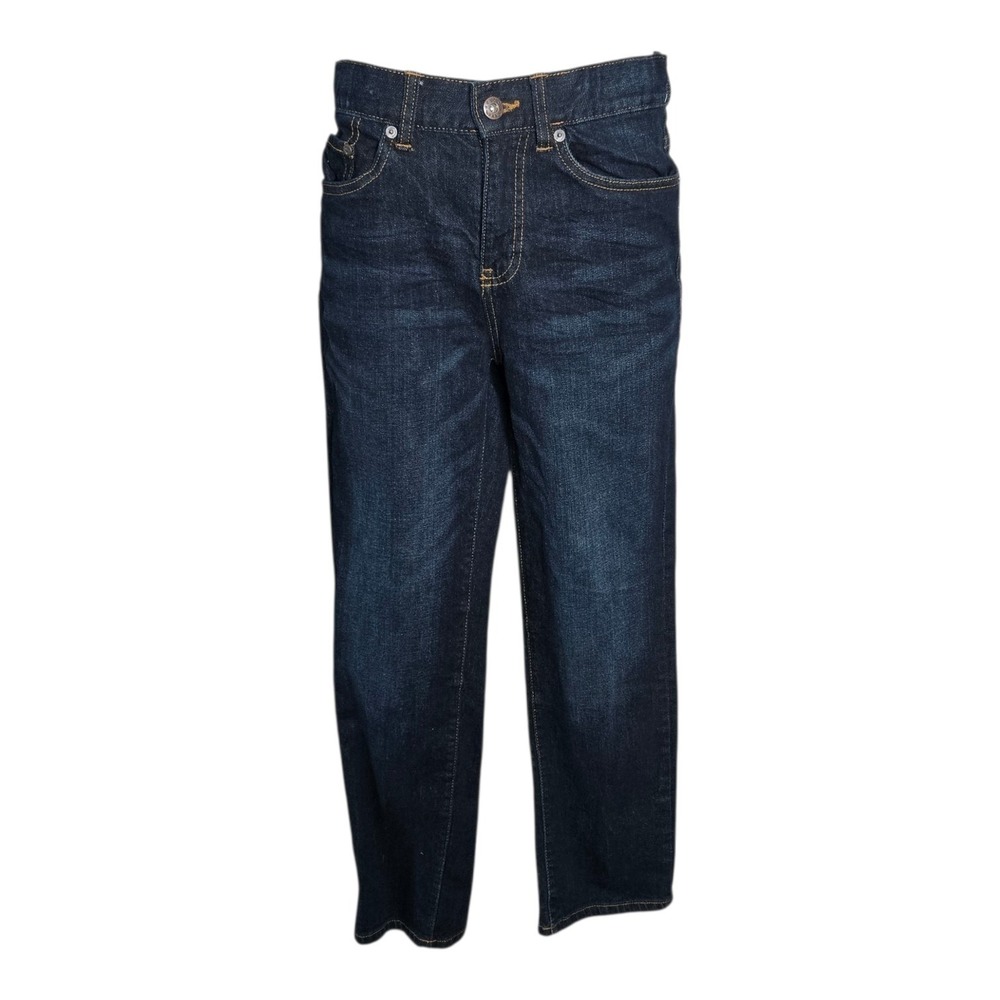 Lucky Brand Boys Classic Straight Jeans Size 14 Adjustable Waist Dark Wash